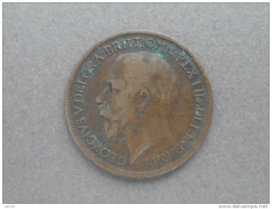 1917 - 1/2 Penny - Half Penny - Grande Bretagne -GEORGES V - C. 1/2 Penny