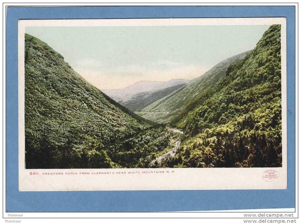 CRAWFORD NOTCH FROM ELEPHANT´S HEAD  - WHITE MOUNTAINS , N. H.   -  BELLE CARTE PRECURSEUR   - - White Mountains