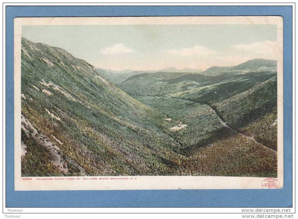 CRAWFORD NOTCH FROM MT. WILLARD -  WHITE MOUNTAINS , N. H.   -  BELLE CARTE PRECURSEUR   - - White Mountains