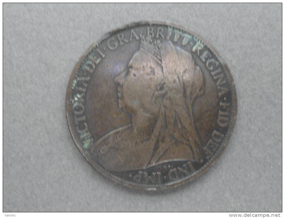 1897 - 1 Penny - Grande Bretagne - VICTORIA (Légèrement Tordue) - D. 1 Penny