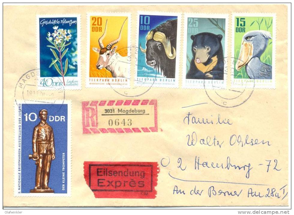 1970 Tierpark Berlin  Mi 1617-20 / Sc 1243-6 / YT 1308-11 Brief/lettre/on Letter [sim] - Storia Postale