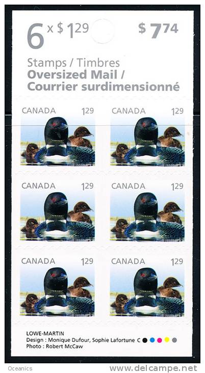 Canada (Scott No.2511a - Courant / Huart / Loon / Definitives 2012) (**) Carnet / Booklet - Neufs