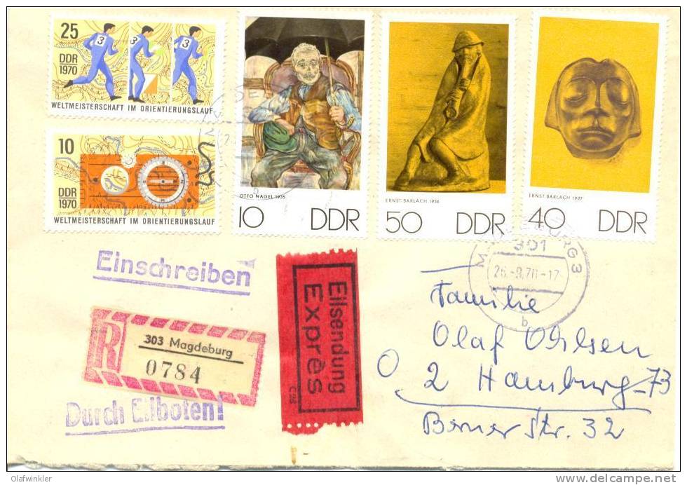 1970 Kunstwoche  Mi 1607;1611-2 / Sc 1234;1238-9 / YT 1286;1290-1 Brief/lettre/on Letter [sim] - Lettres & Documents