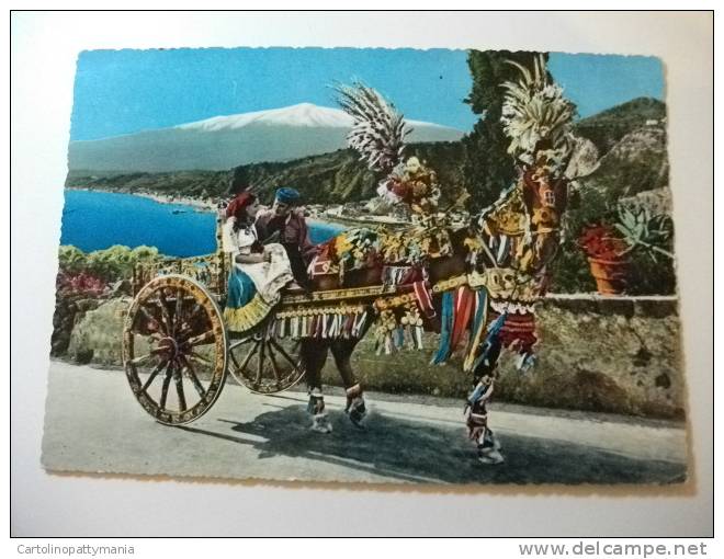 Folklore Carretto Siciliano  Coppia Cavallo - Costumes