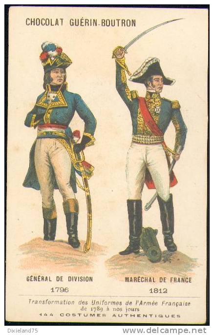 Chromo Guérin Boutron Uniformes Armée Française Costume Uniforme Soldat Général De Division Maréchal Empire Napoléon - Guerin Boutron