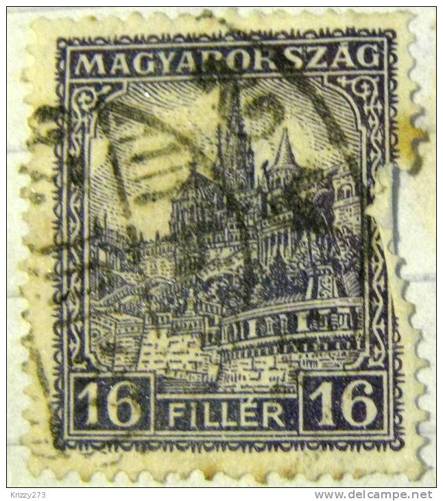 Hungary 1926 St Matthias Church And Fisher Bastion 16f - Used - Used Stamps