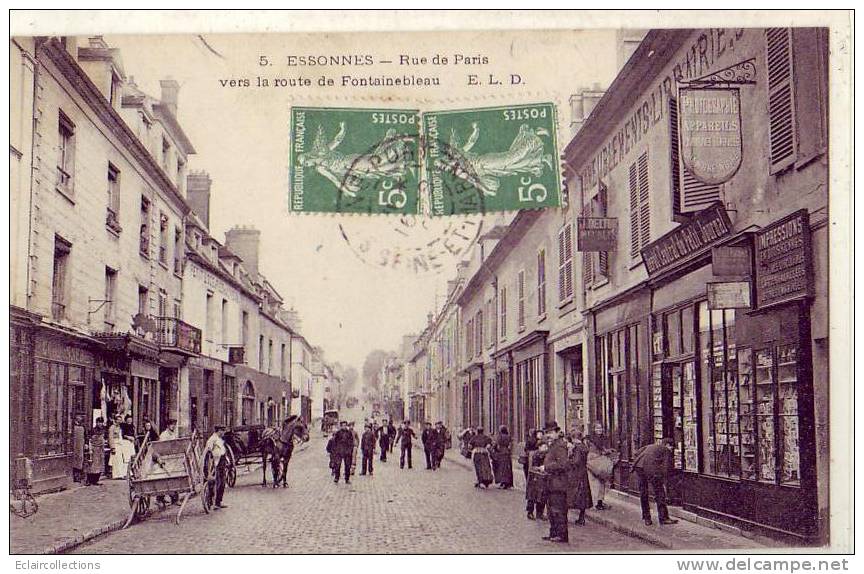 Essonne.....Essonnes.     91   . Rue  De Paris  Magasin De Photographie Et  Vente De Cartes Postales - Essonnes