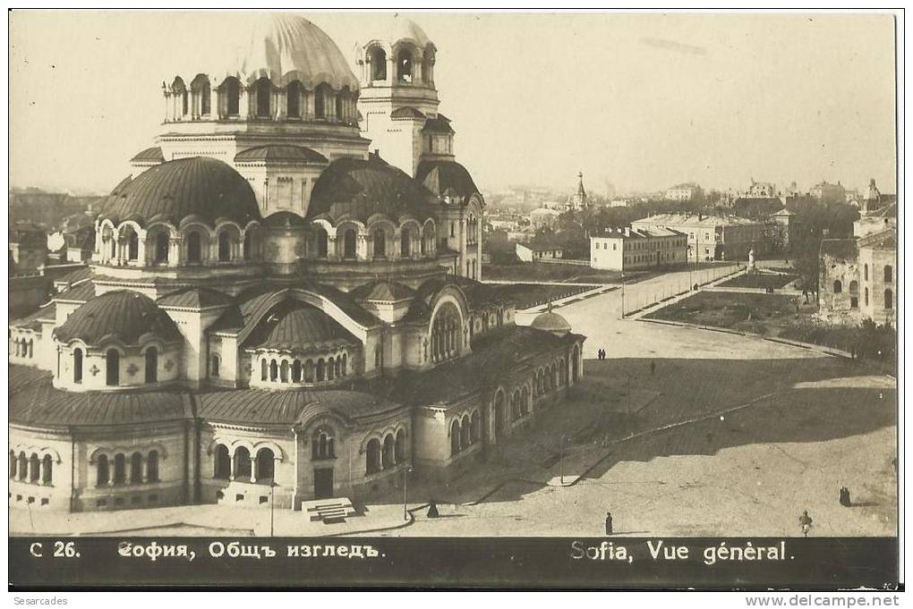 SOFIA, VUE GENERALE, CARTE-PHOTO 1929 SCAN R/V - Bulgaria