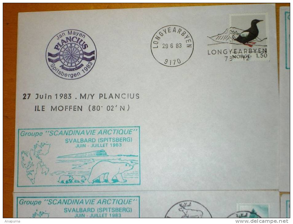 4 Plis Svalbard Spitsberg Groupe Scandinavie Arctique 1983 - Arctische Expedities