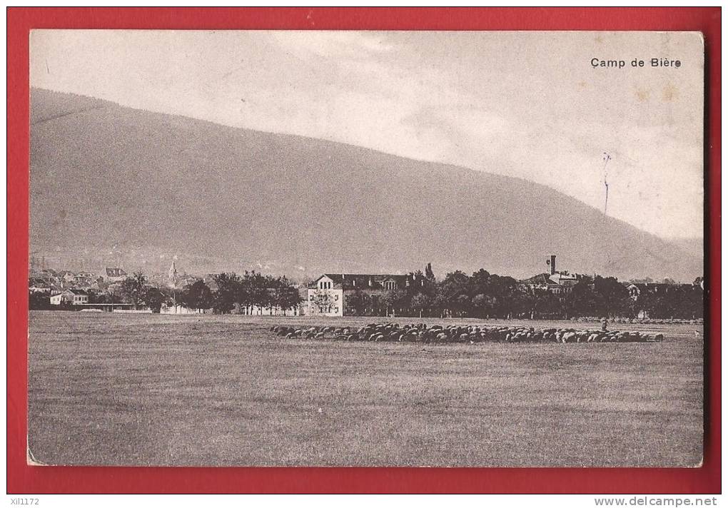 P0391 Camp Militaire De Bière. Cachet 1917. Jotterand 314 - Bière