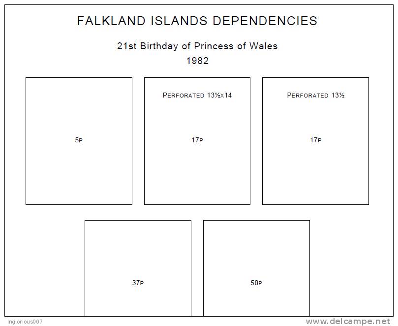 FALKLAND ISLANDS STAMP ALBUM PAGES 1878-2011 (159 pages)