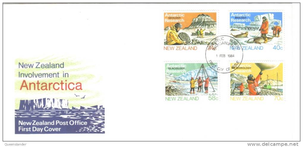 1984 FDC  New Zealand Involvement In Antarctica Set Of 4 1st Feb1984 Unaddressed Official FDC - FDC