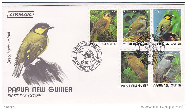 Papua New Guinea-1989 Birds FDC - Papúa Nueva Guinea