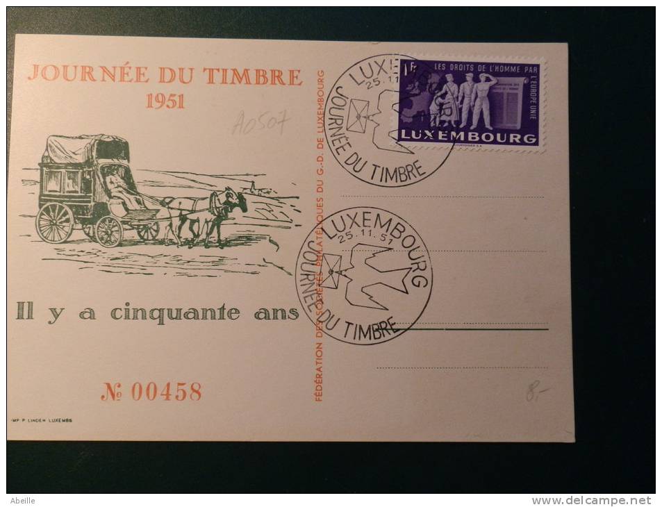 A0505    CP   JOURNEE DU TIMBRE   1951 - Lettres & Documents