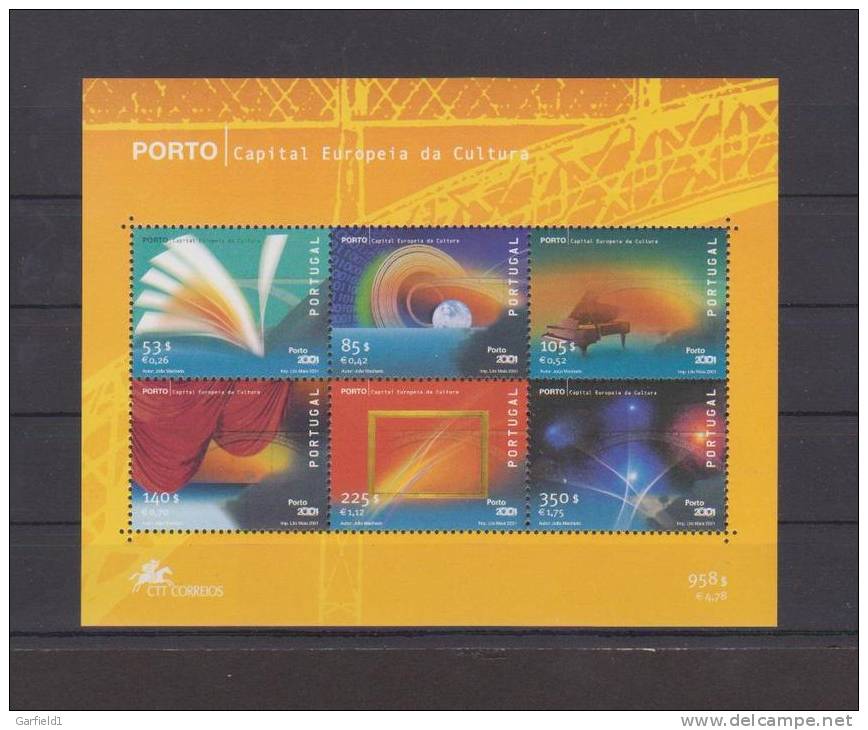 Portugal 2001  Mi.Nr. Block 170 / (2508 / 13) , Porto - Capital Europeia Du Cultura - Postfrisch / MNH / (**) - Ongebruikt