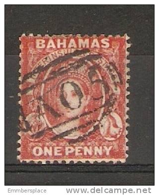 BAHAMAS - 1877 VICTORIA 1d SCARLET-VERMILION FU (W/M CROWN CC, Perf 14 (A05 CANCEL) FU  SG 33 - 1859-1963 Colonie Britannique