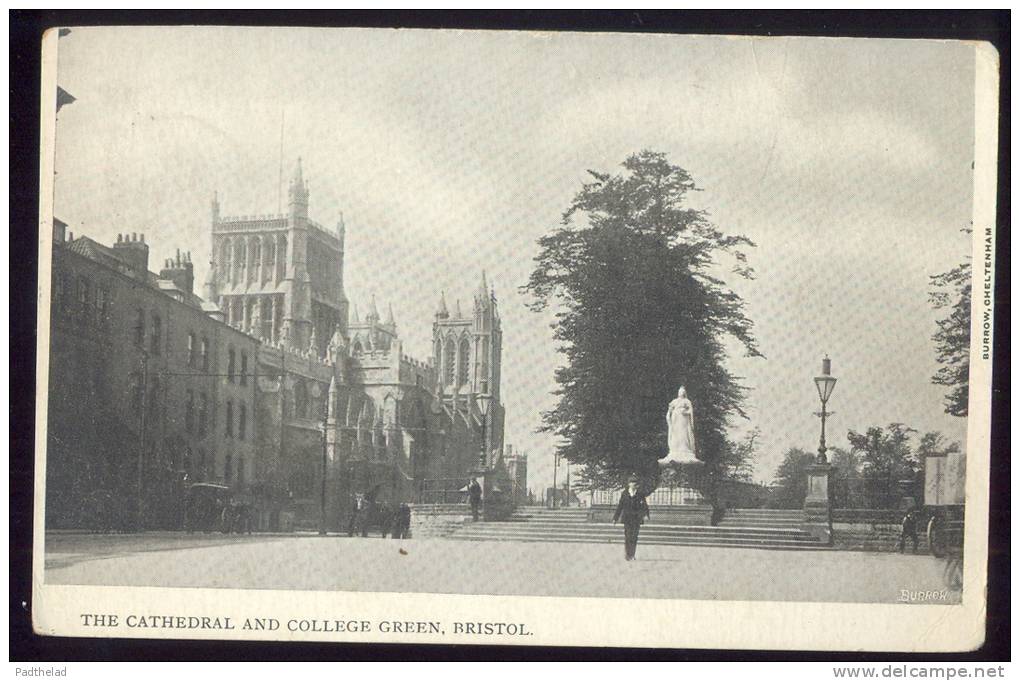 POSTCARD BRISTOL CATHEDRAL AND COLLEGE GREEN 1904 - Bristol