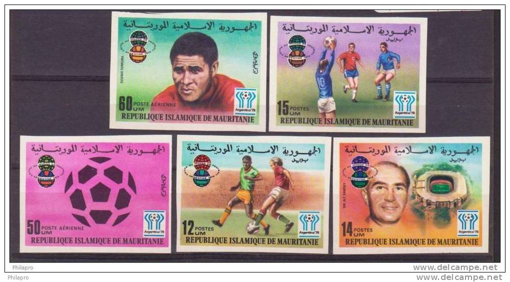 MAURITANIE  IMP Non Dent; FOOTBALL  ARGENTINA 78  YVERT N°379/81+PA182/3** Lot96 - 1978 – Argentine