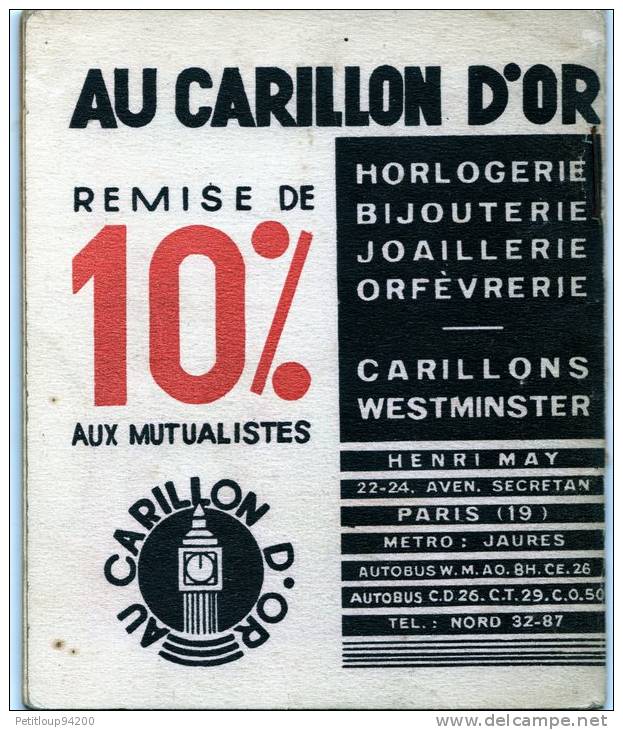 DOCUMENT COMMERCIAL PUBLICITE ANNUAIRE  Federation Mutualiste de la Seine 1937