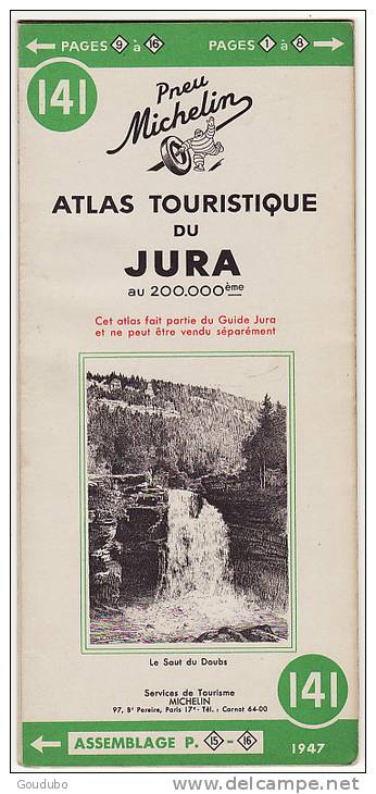 Guide Michelin Jura Avec Atlas Touristique 1947. Voir Photos. - Michelin (guide)