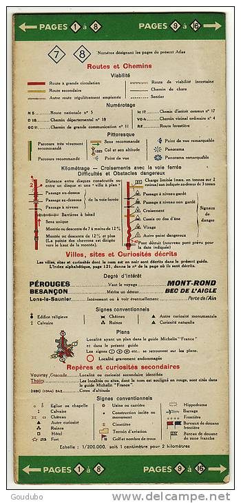 Guide Michelin Jura Avec Atlas Touristique 1947. Voir Photos. - Michelin (guide)