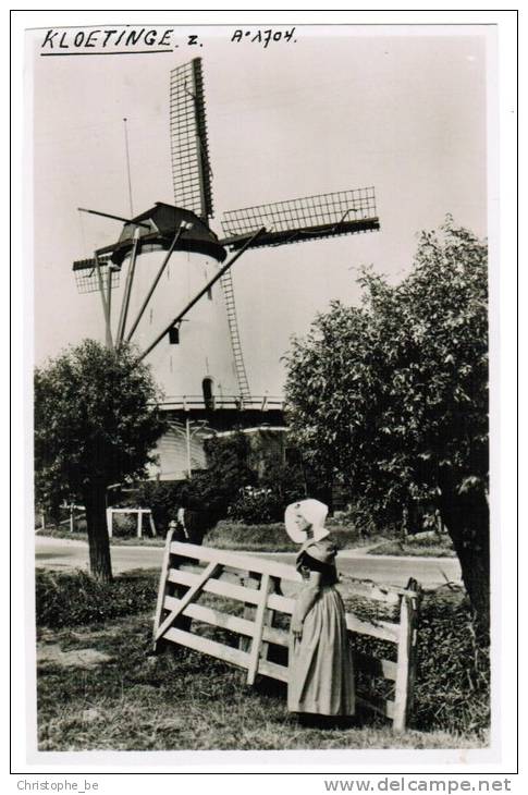 Kloetinge, Zeeuwsch Landschap Molen, Moulin, Windmill, Fotokaart 1949 (pk3384) - Goes