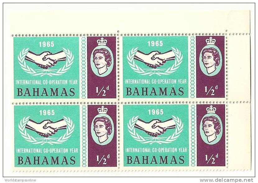 Bahamas, Year 1965, Mi 227, UNO, Block Of 4, MNH** - Bahama's (1973-...)