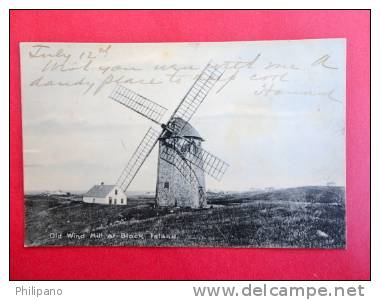 Old Wind Mill At Block Island RI -- Rotograph 1906 Cancel    -  Ref  398 - Sonstige & Ohne Zuordnung