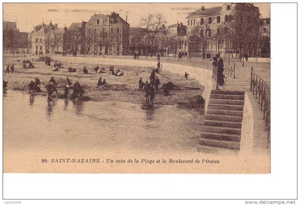 SAINT NAZAIRE  Un Coin De La Plage Et Le Boulevard De L' Océan - Saint Nazaire