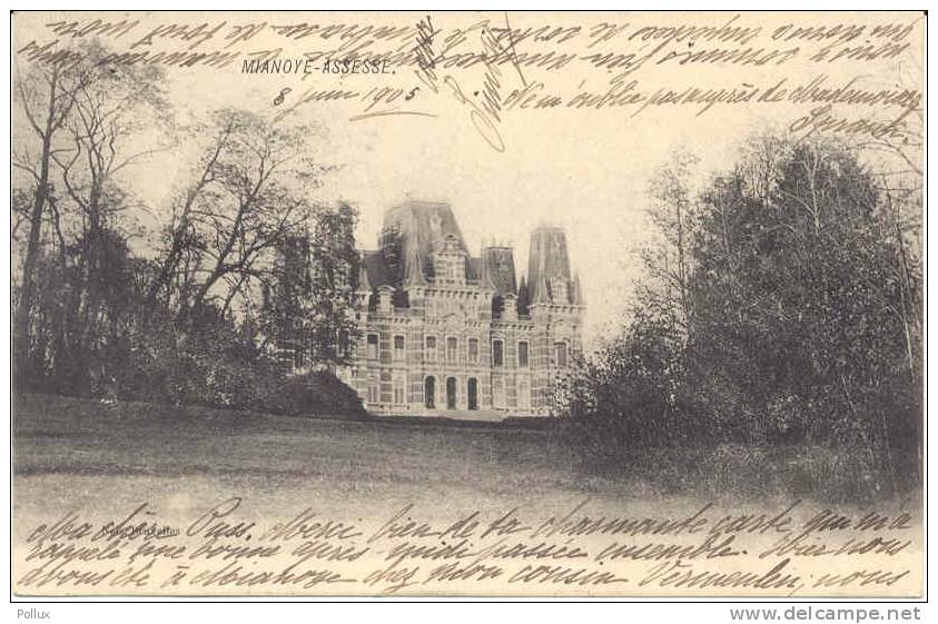 Cpa Mianoye Assesse Le Château Départ De Courrieres 1905 - Assesse