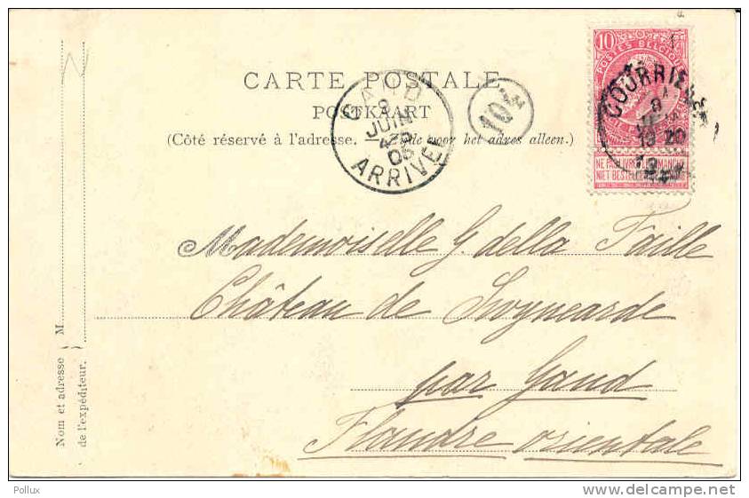 Cpa Mianoye Assesse Le Château Départ De Courrieres 1905 - Assesse