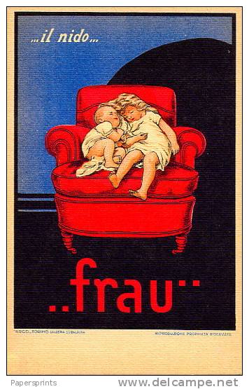 Cartolina POLTRONA FRAU, IL NIDO (riproduzione Cartolina Anni 30) - PERFETTA D42 - Advertising