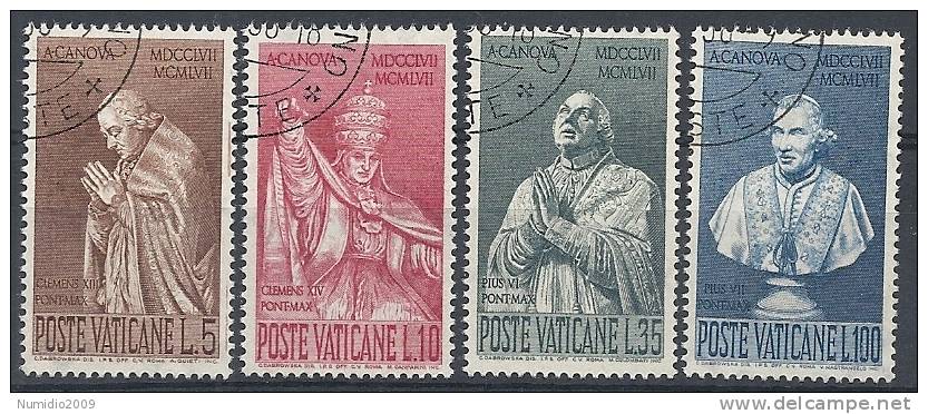 1958 VATICANO USATO ANTONIO CANOVA - RR9776-8 - Oblitérés