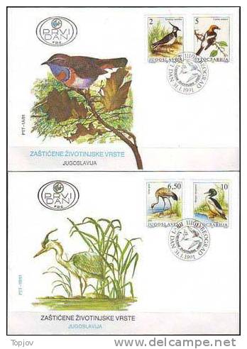 YUGOSLAVIA - FDC - BIRDS - DUCK,CRANES - 1991 - Ducks