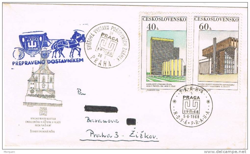 Carta PRAHA 1968. Exposicion Mundial De Sellos - Covers & Documents