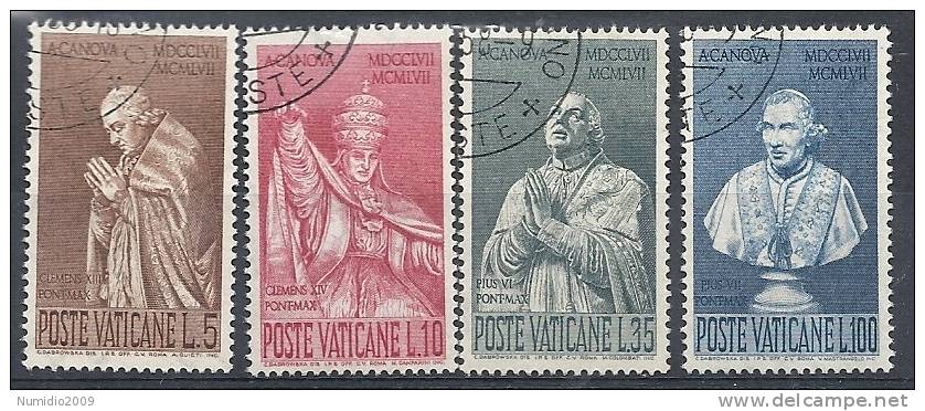 1958 VATICANO USATO ANTONIO CANOVA - RR9785-7 - Used Stamps