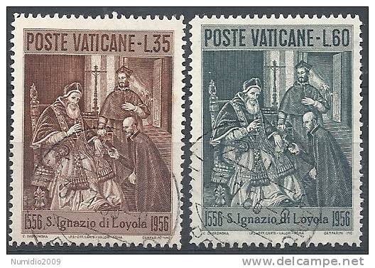 1956 VATICANO USATO S. IGAZIO DI LOYOLA - RR9789-10 - Oblitérés