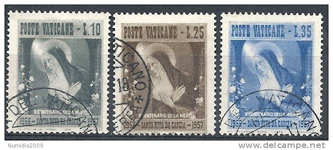 1956 VATICANO USATO SANTA RITA DA CASCIA - RR9791-7 - Used Stamps