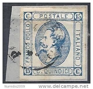 1863 REGNO USATO EFFIGIE 15 CENT II TIPO - RR9807 - Usati