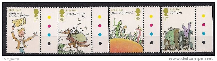 2012 Grossbritannien  Roald Dahl Full Set Of 6 Stamps Illustrated By Quentin Blake Mi. 3184-9 **MNH Trafic Litht - Neufs