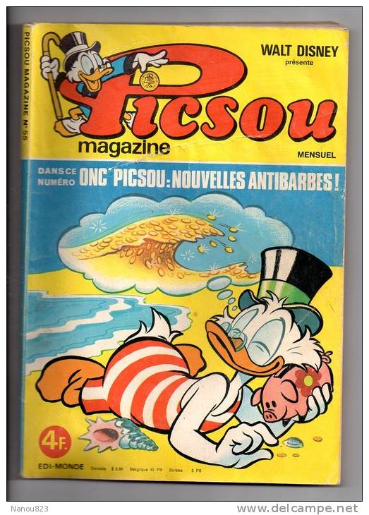 PICSOU MAGAZINE N°55 EDI MONDE 1976 - Picsou Magazine