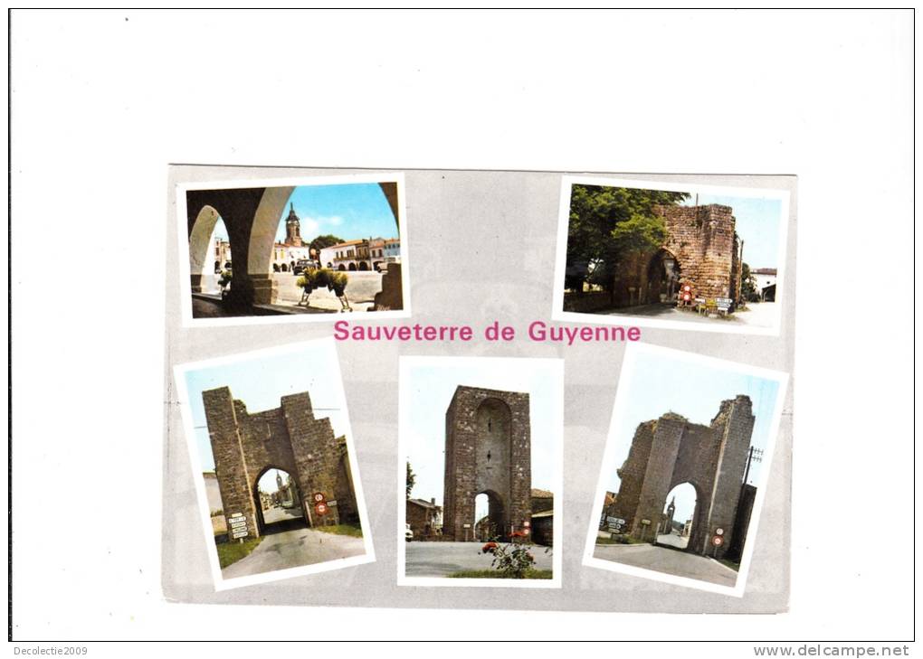 B52008 Sauveterre De Guyenne Place De La Republique Used Good Shape - Langon