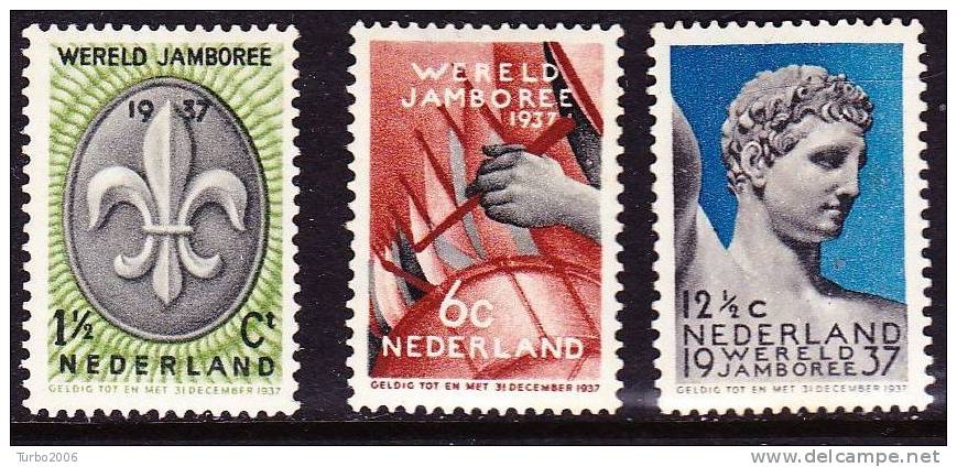 Padvinderij 1937 Wereld Jamboree Scouts Serie  NVPH 293 / 295 Ongestempeld - Unused Stamps