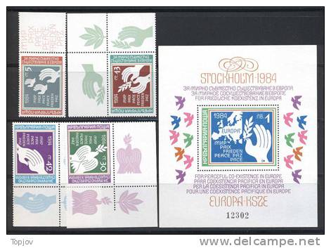 BULGARIA - BULGARIE   - EUROPA - KSZE - FOR PEACEFUL In EURPOE - STOCKHOLM  - **MNH - 1984 - EU-Organe