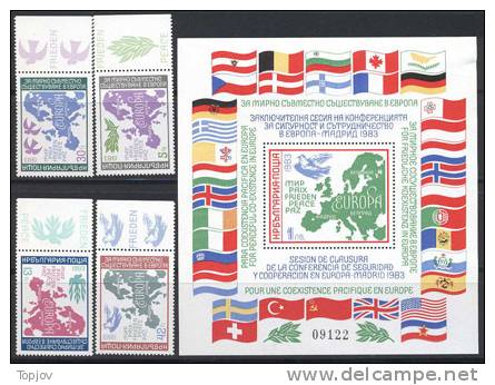 BULGARIA - BULGARIE   - EUROPA - KSZE - FLAGS - MAPS - MADRID  - **MNH - 1983 - Europese Instellingen