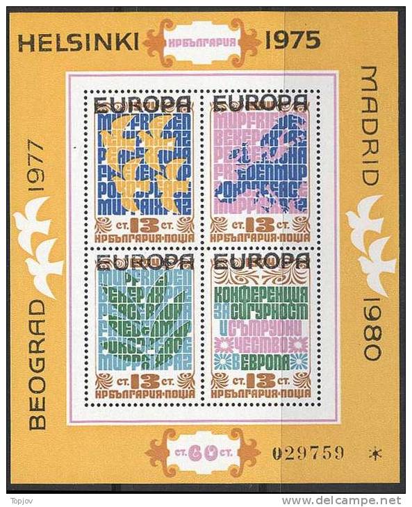 BULGARIA - BULGARIE  - EUROPE  - KSZE - BEOGRAD - HELSINKI -MADRID  - **MNH - 1979 - Comunità Europea