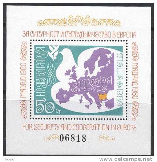 BULGARIA - BULGARIE  - EUROPE  - KSZE -  -MADRID  - **MNH - 1980 - European Community