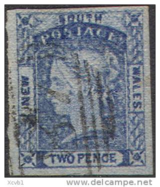 # NEW SOUTH WALES   14, Used,  No Watermark,  Plate 1  (ns014-15,  Eb - Used Stamps