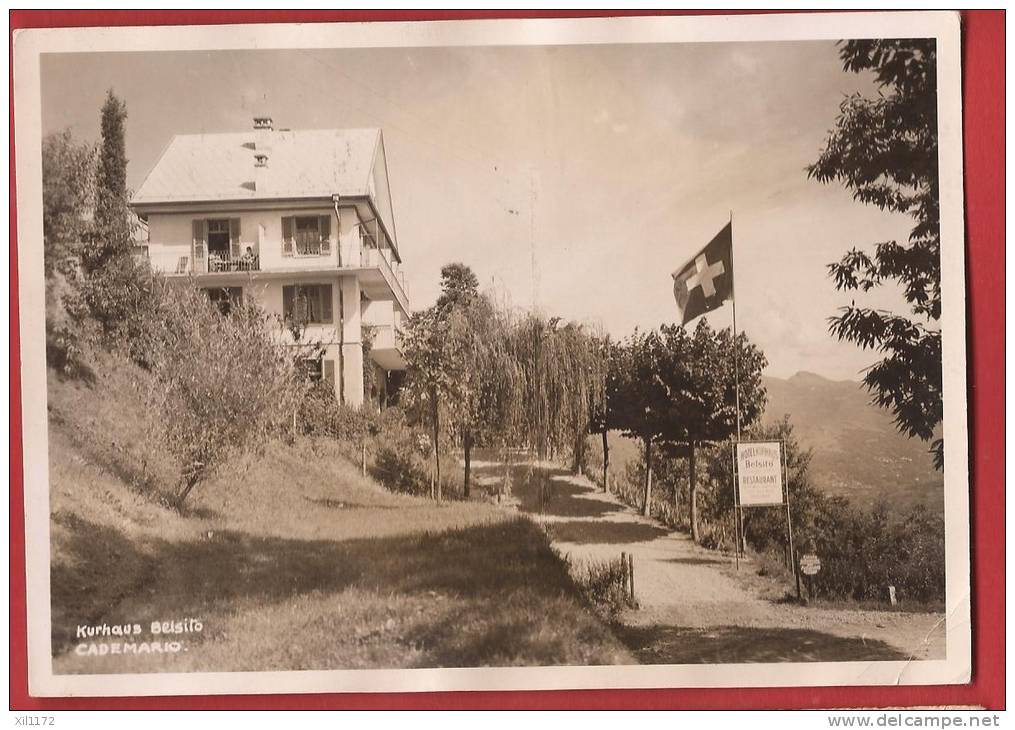 P0493 Belsito Cademario (Agno). Circulé En 1942.Traces De Colle Au Dos. - Cademario