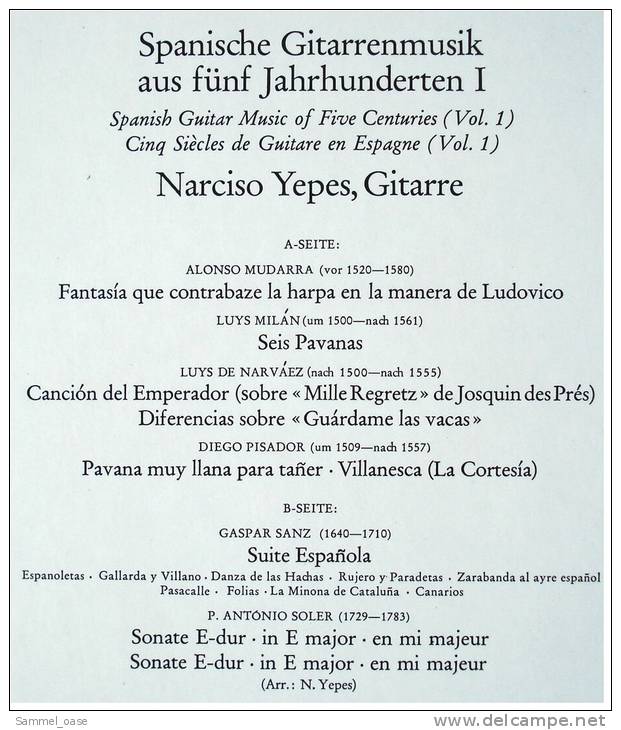 LP Spanische Gitarrenmusik Aus 5 Jahrhunderten - Narciso Yepes  -  Deutsche Grammophon 139365  -  Ca. 1985 - Other - Spanish Music